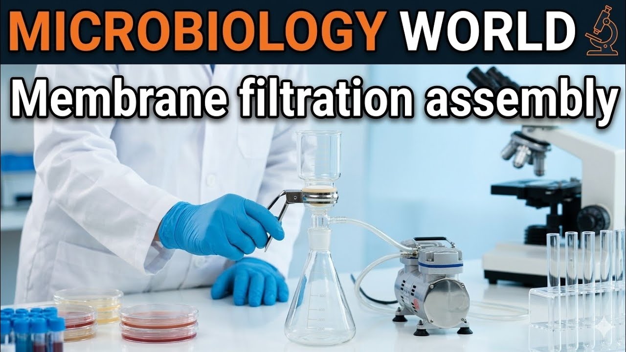 Membrane filtration assembly explanation #membranefiltration #WaterQualityTesting #microbiologyworld