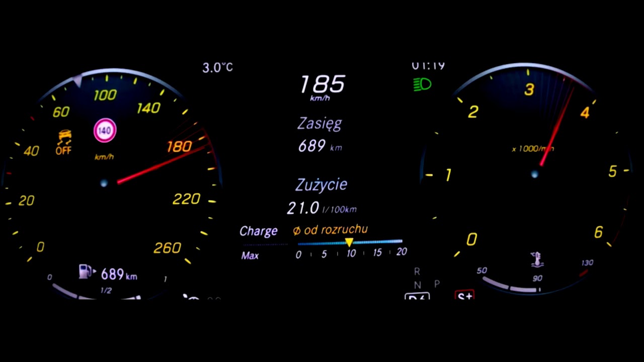 2019 Mercedes C220d 194 HP Acceleration 0-200 km/h
