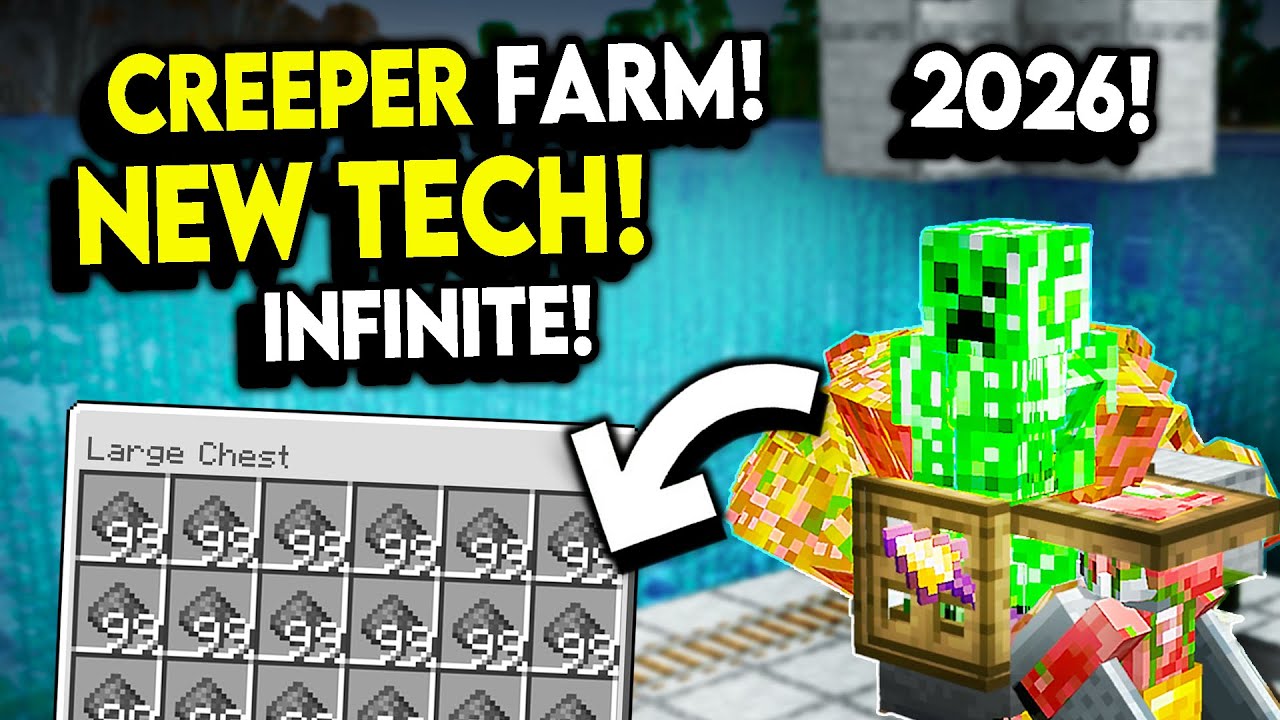 4,900 in 5 Minutes! INSANE Creeper Farm for Minecraft 1.21+