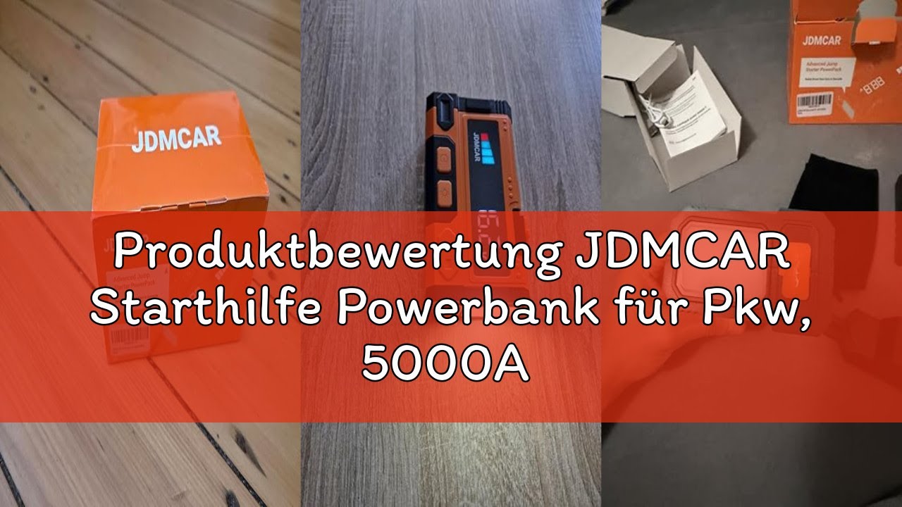 Produktbewertung JDMCAR Starthilfe Powerbank f&uuml;r Pkw, 5000A 12V Auto Starthilfe Powerbank, Jumper St