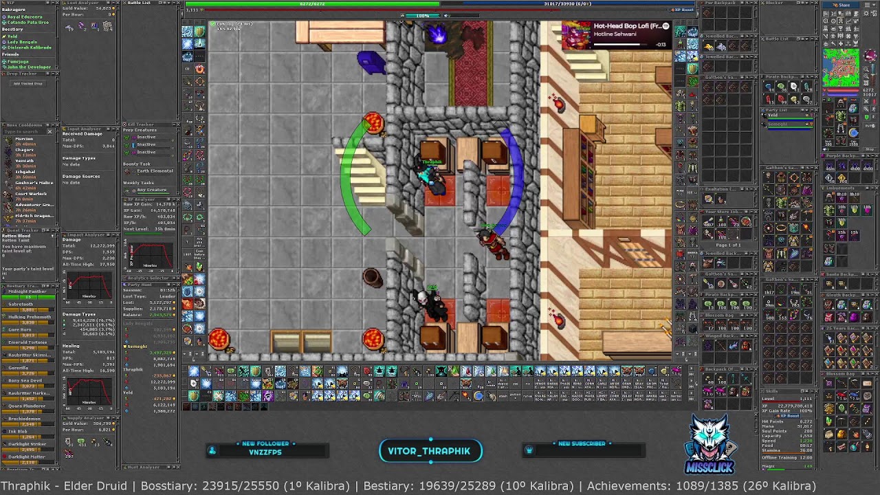 Tibia - Global - Kalibra - ED 1000 | TOP: Bosstiary: 1º | Bestiary: 6º | Achiev: 18º (Ranks Kalibra)