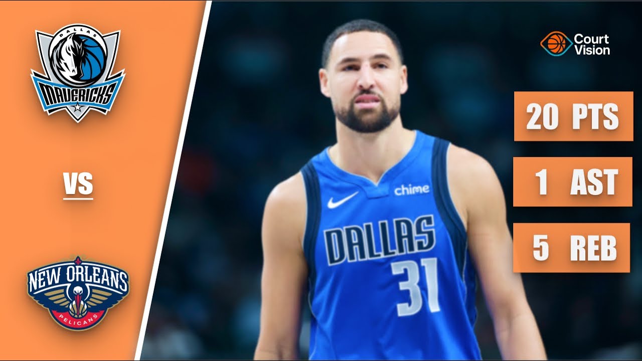 Klay Thompson - 20 Points, 5 Three-Pointers, 1 Assist vs Pelicans - 2025-26 Regular Season