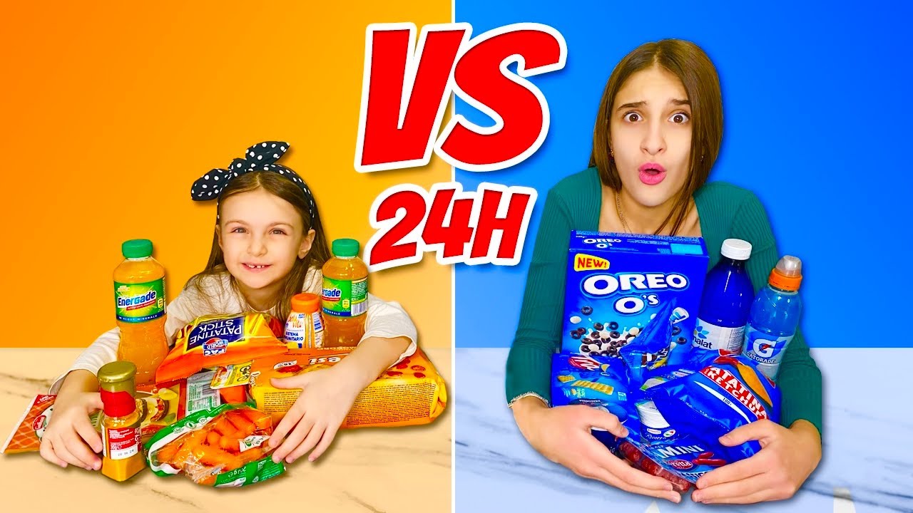 MANGIAMO solo un COLORE di CIBO per 24 ORE •CHALLENGE•