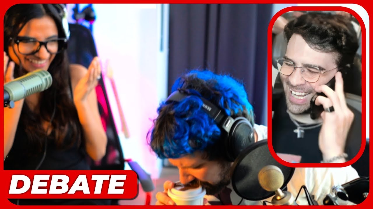 Farha Sabotages Destiny's Drink For Hasan During Wild N Word Debate