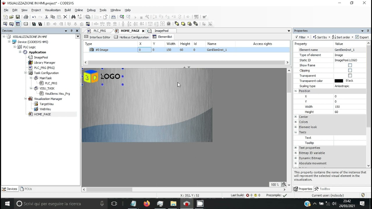 VIDEOTUTORIAL CODESYS - CREARE INTERFACCIA GRAFICA HMI