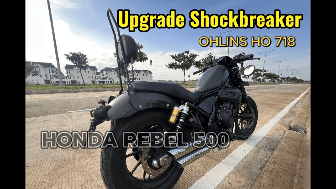 Pemasangan Shock Breaker Ohlins HO 718 di Honda Rebel 500