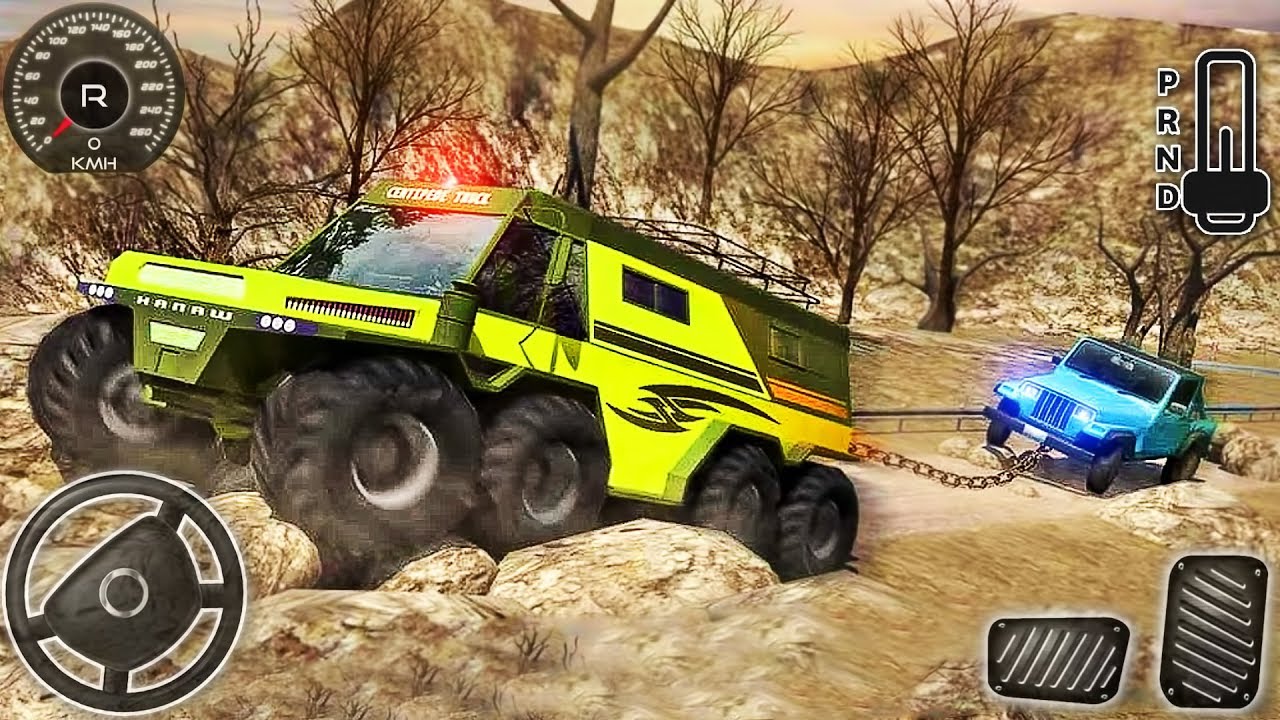 Extreme 6x6 Jeep Driving Offroad - Mud Truck Simulator Spin Tires - Android GamePlay