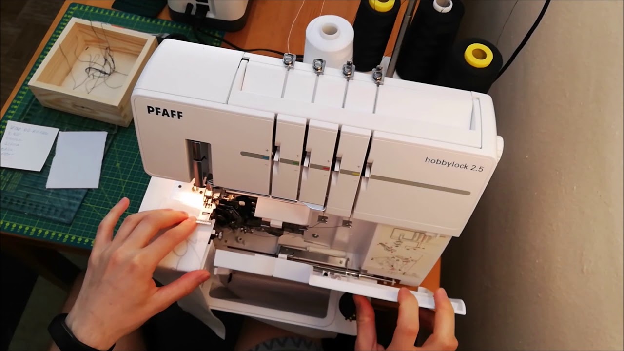 Videonávod: flatlock stitch, plochý šev, dekorativní šev. Pfaff Hobbylock 2.5.