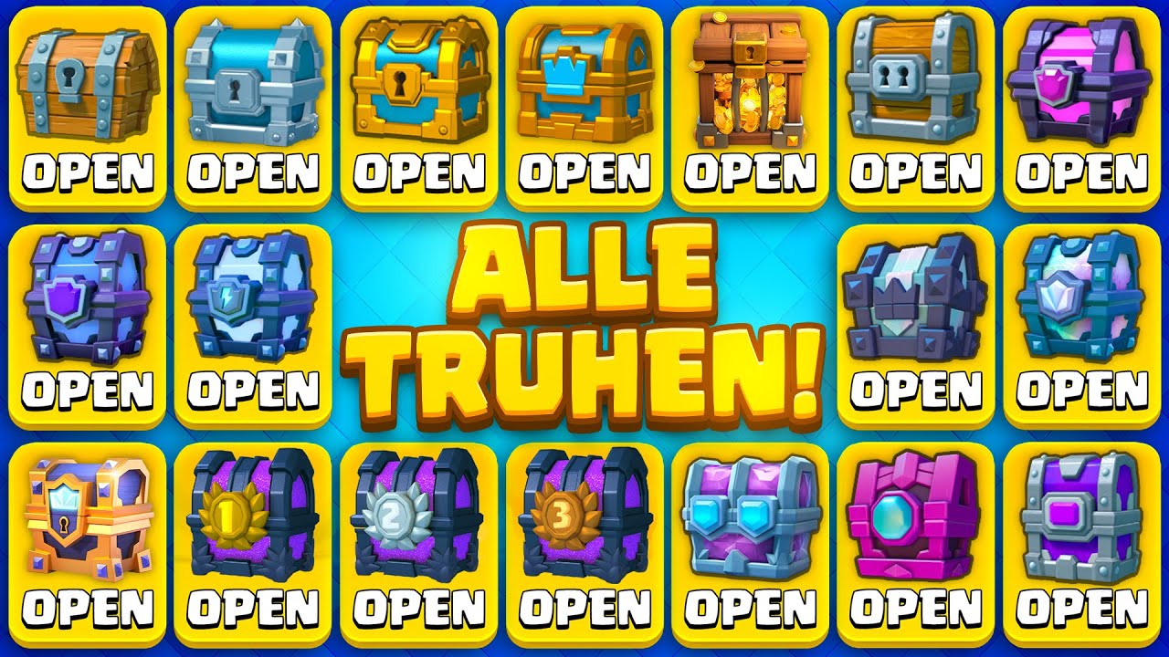 🤩😍 ALLE TRUHEN in CLASH ROYALE die es JEMALS gab... | Clash Royale Deutsch