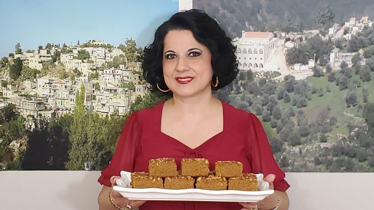 طريقة تحضير أطيب واسهل سفوف بدبس الخروب  Best Carob Molasses Sfouf Recipe