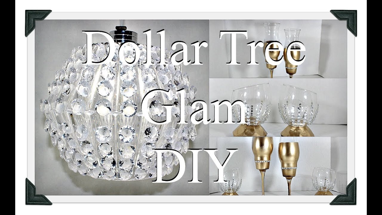 DIY Glam Crystal Chandelier|| Gold Candle Holders Centerpieces|| Tea Light holders||Three DIYS