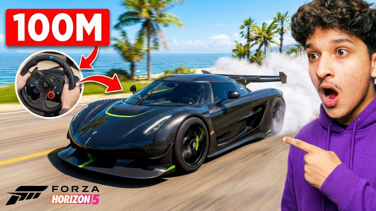 I Modified the Koenigsegg Jesko in FH5 with Logitech G29 🔥 | Realistic Speed Test