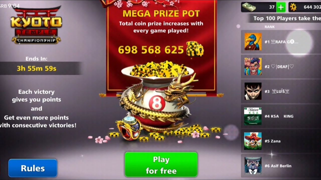 🎱8 ball pool | Kyoto Temple Bajnokság #178 