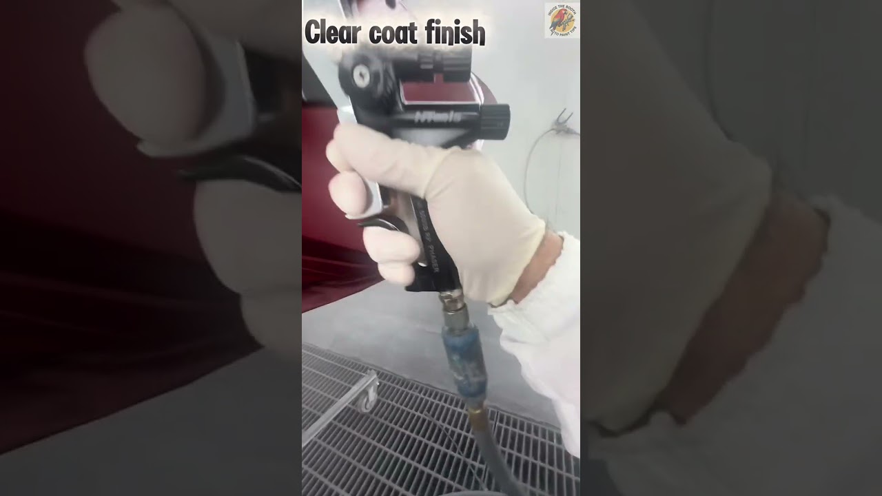 Complete process of painting a rear bumper for a Toyota. Paint code 3r3