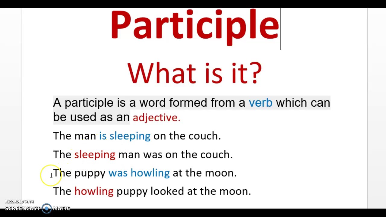 Participle, What is it?
