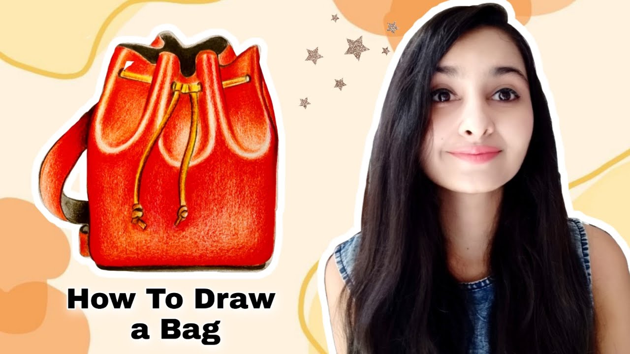 How To Draw a Bag | Color Pencil Drawing | Nift Entrance Exam Preparation | Step by Step Drawing