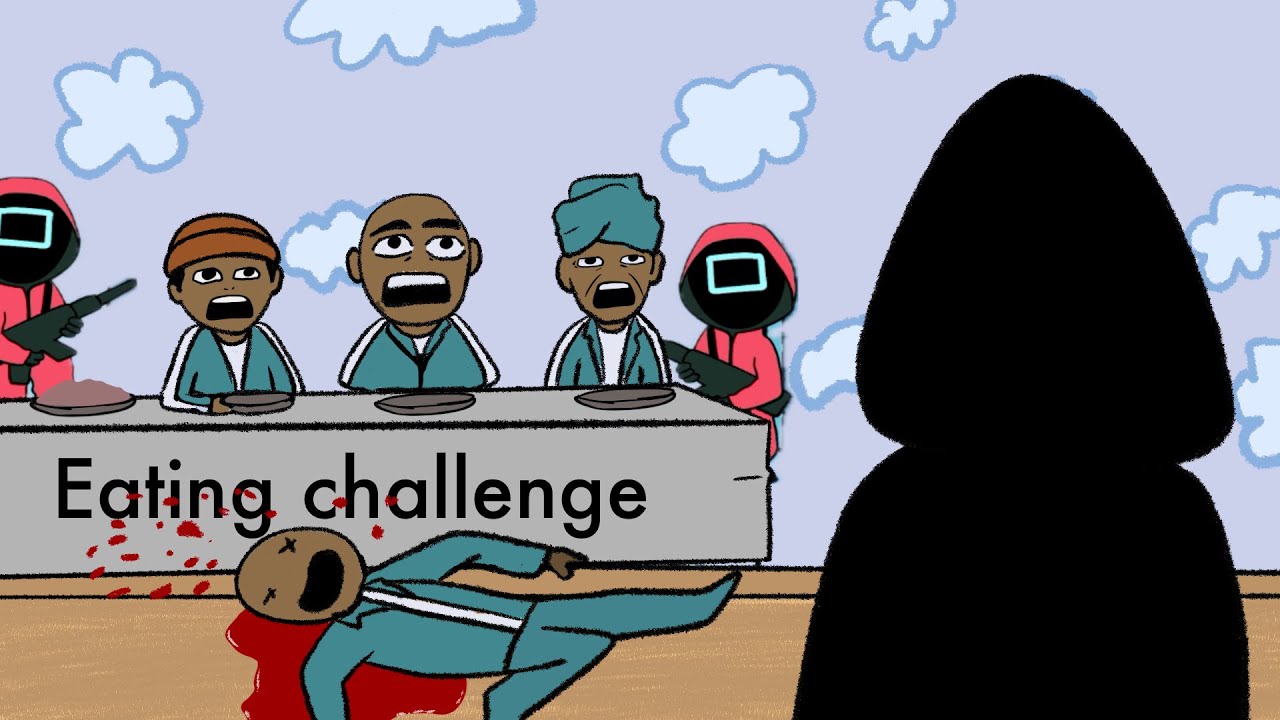 SQUID GAME but eating challenge