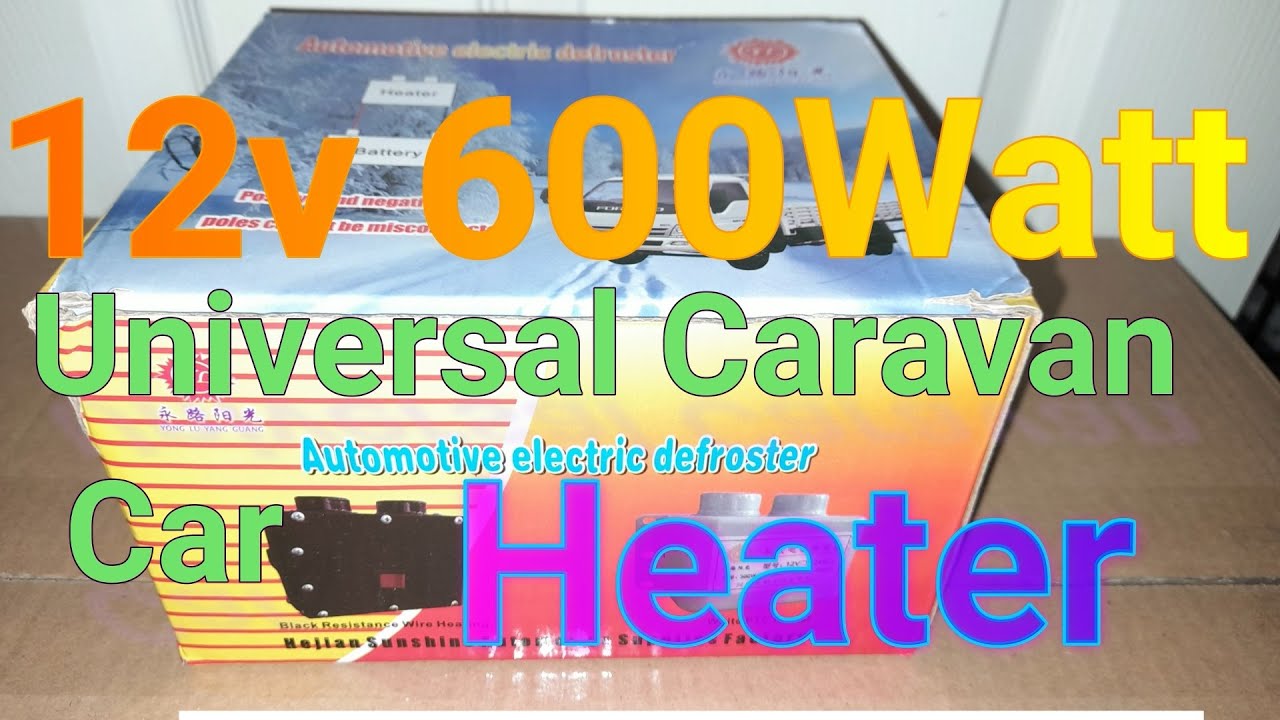 Universal  12 Volt Heater 600 Watt  For Car Lorry Caravan Camper Van or Motorhome