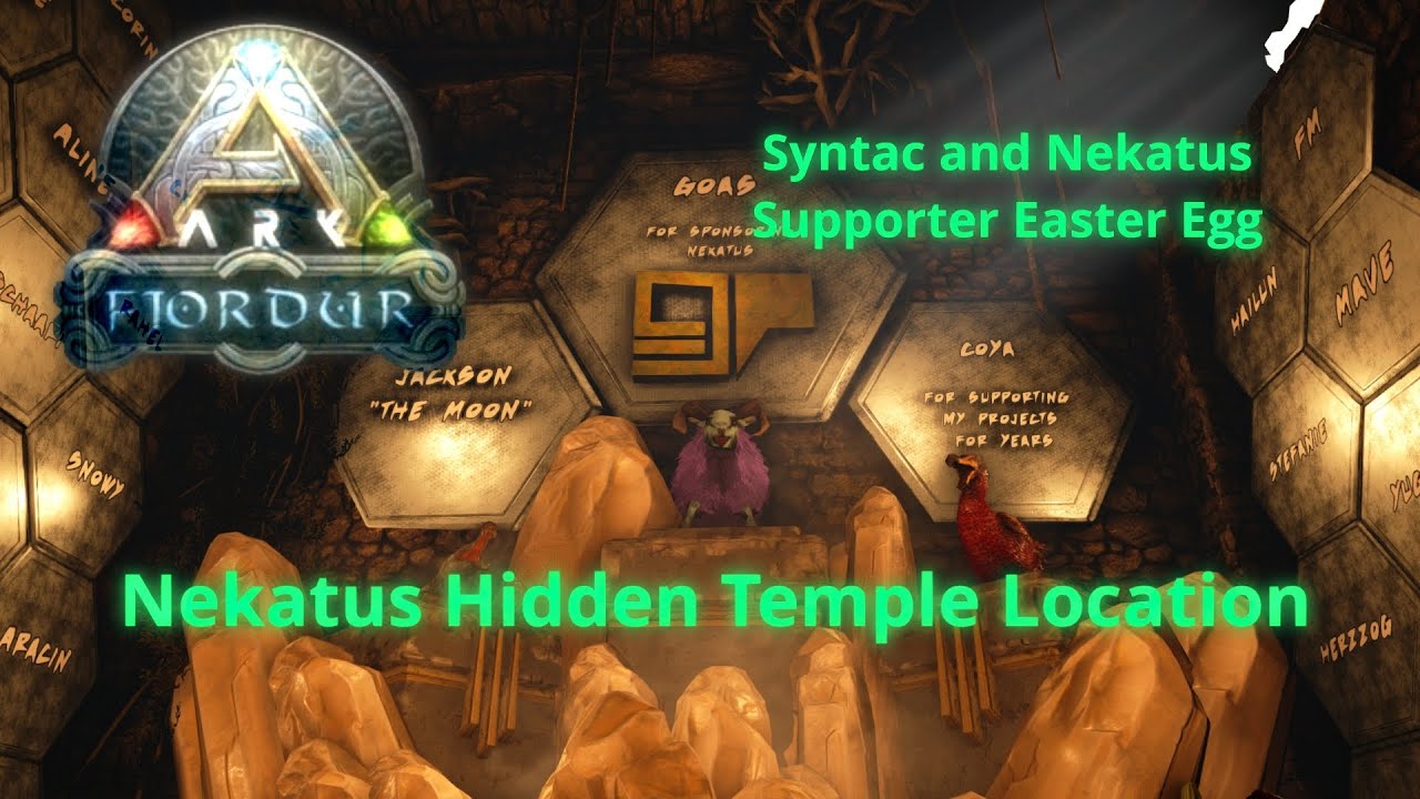 ARK: Fjordur - Hidden Nekatus Temple Location! Syntac and Nekatus Supporter Easter Egg