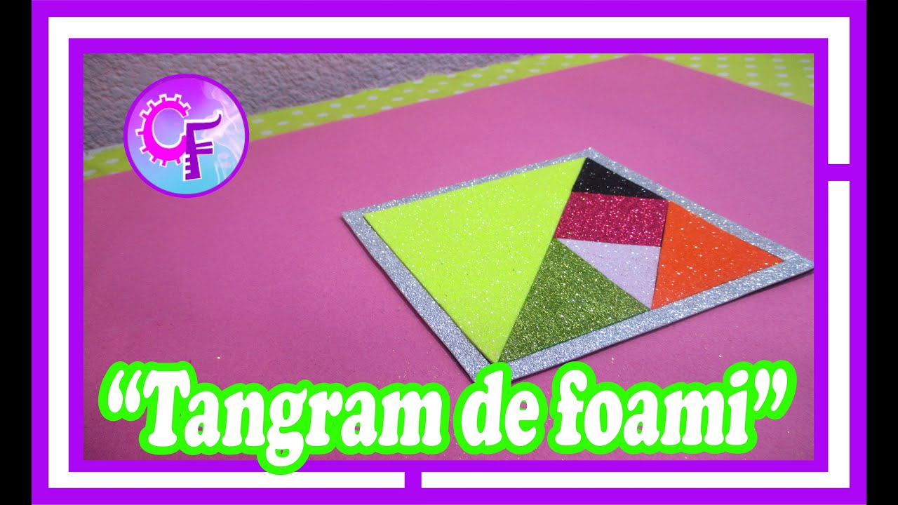 Como hacer un tangram de foami, sencillo y rápido.