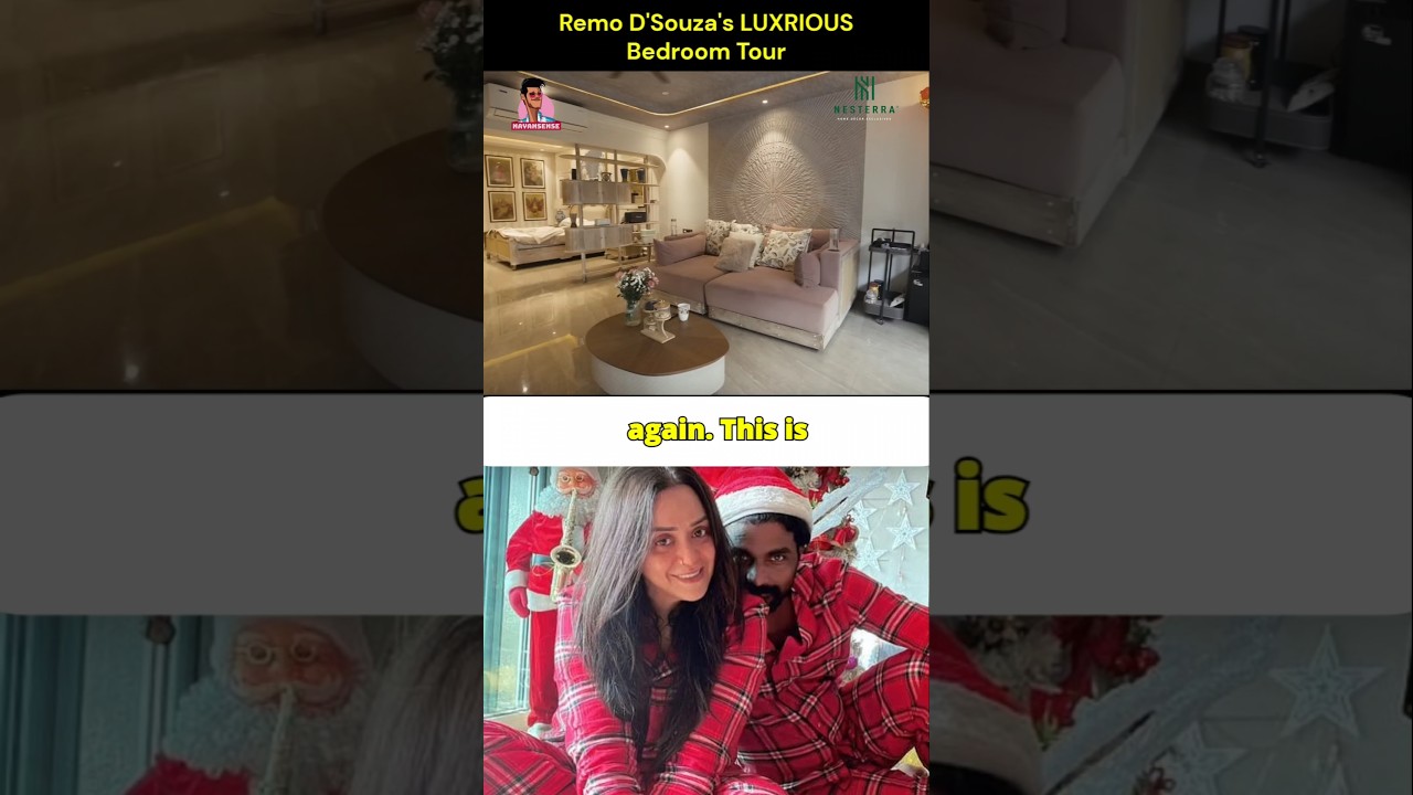 Lizelle & Remo D'Souza LUXURIOUS bedroom tour ❤️ #remodsouza #hometour #bollywood