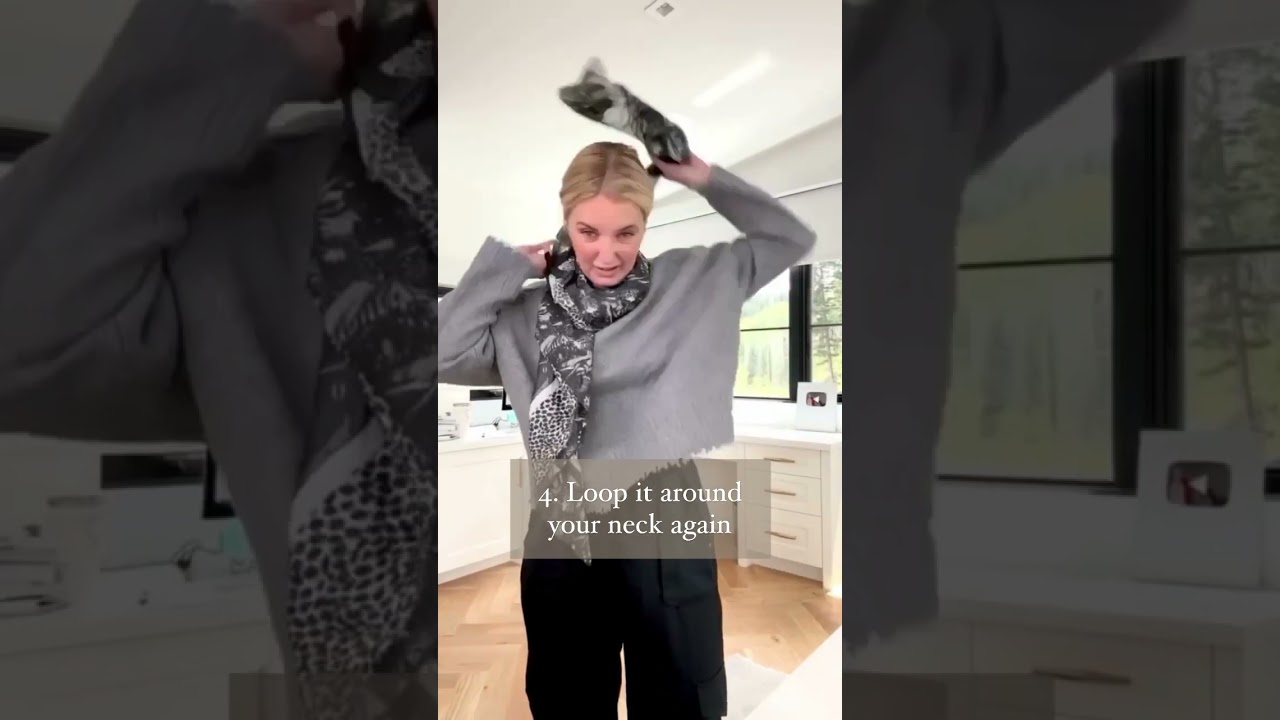 Try This Effortlessly Chic Way To Tie Your Scarves This Fall and Winter! (Fashion Over 40) #shorts