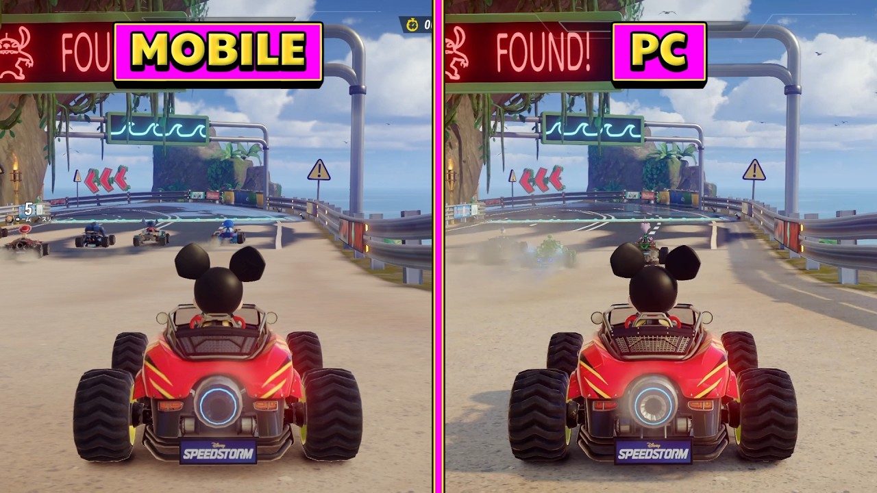 Disney Speedstorm Ultra Graphics Comparison: PC vs Mobile Gameplay
