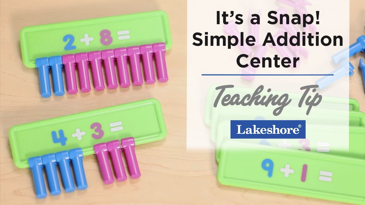 Teaching Addition | It's A Snap! Simple Addition Center | Lakeshore&reg; Learning