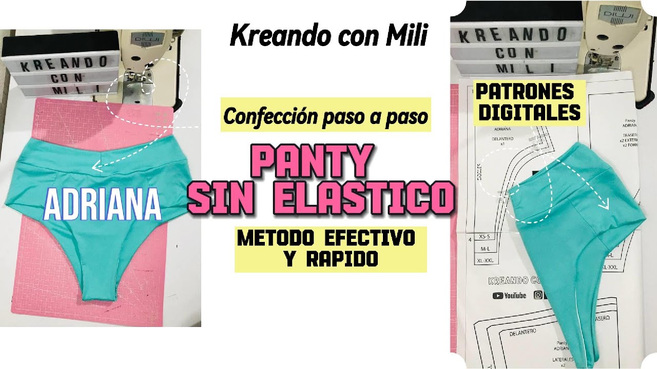 PANTY SIN ELÁSTICOS 😍 Confección FACIL (PATRONES IMPRIMIR) | COSTURA DIY