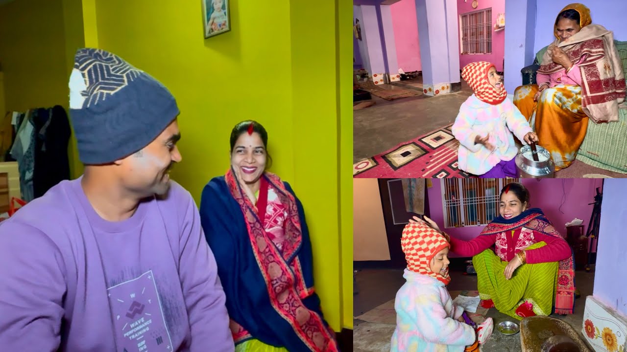 💁‍♀️इतनी कड़कती ठण्ड में हालत हुई खराब 🤷‍♀️ना ना करते भी बिना भूख के चार रोटी खा जाओगे#chokha