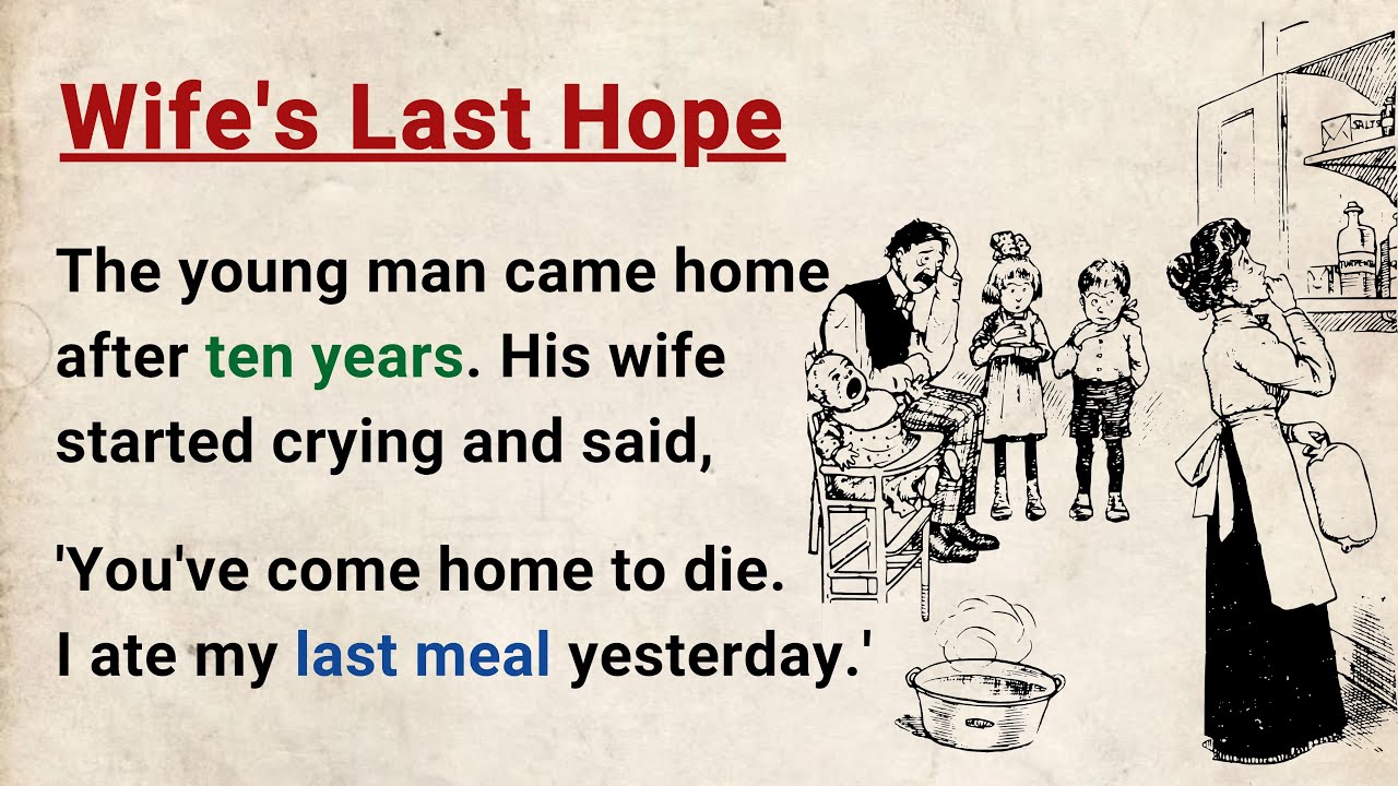 Learn English through Stories Level 1 ⭐ Wife's Last Hope - Emotional English Story for Listening