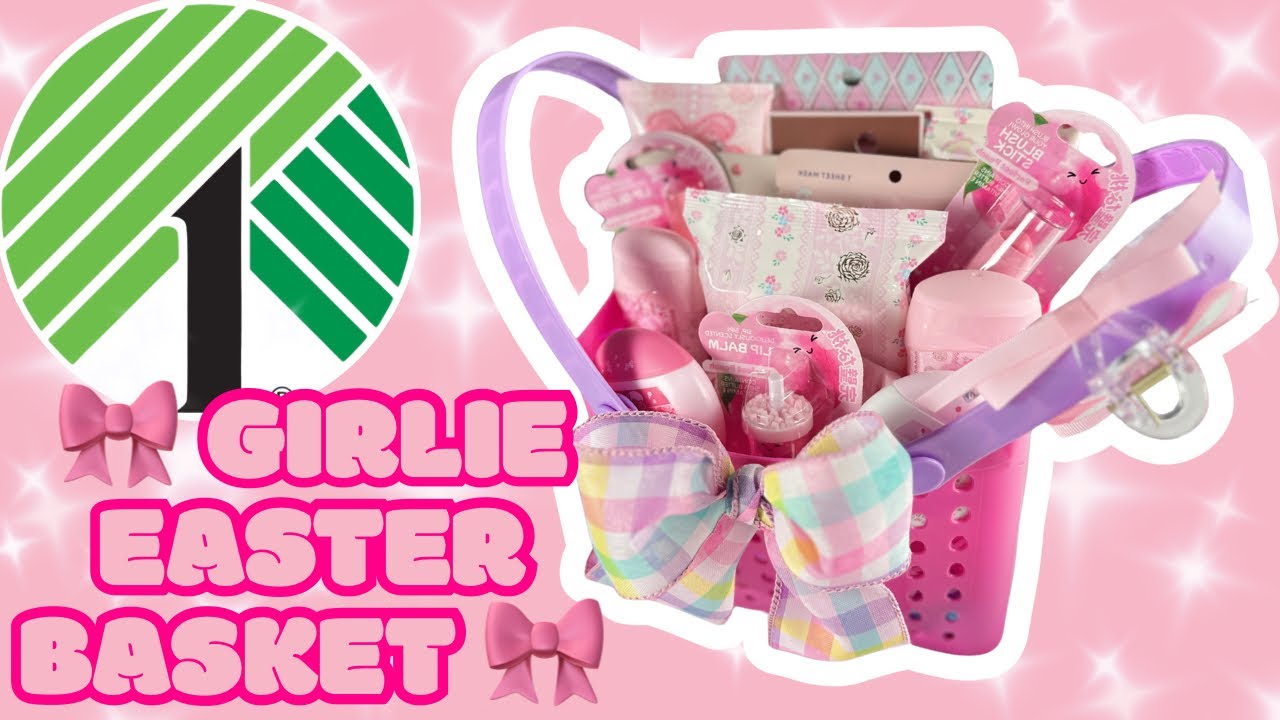 “$25 Dollar Tree Teen Or Tween Girl Pink Easter Basket 💄🎀”