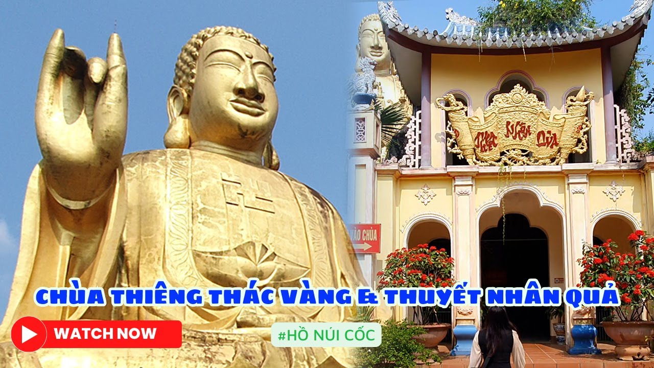 Du Lịch Hồ Núi Cốc #4: Chùa Thiêng Thác Vàng & Thuyết Nhân Quả || Pagoda Nui Coc Lake