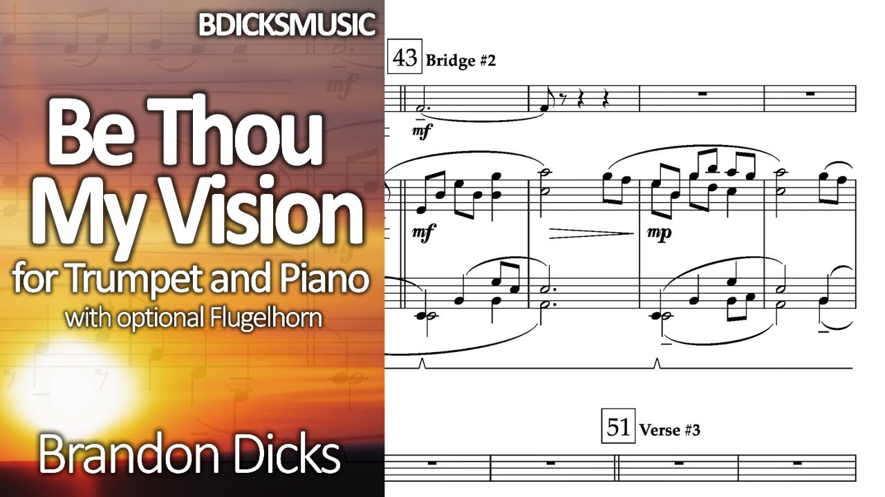 Be Thou My Vision for Trumpet and Piano | Score Video [with Sheet Music]