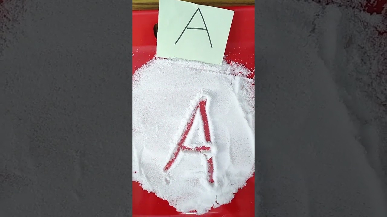 Salt tray writing activity|preschool activities#shorts #activity
