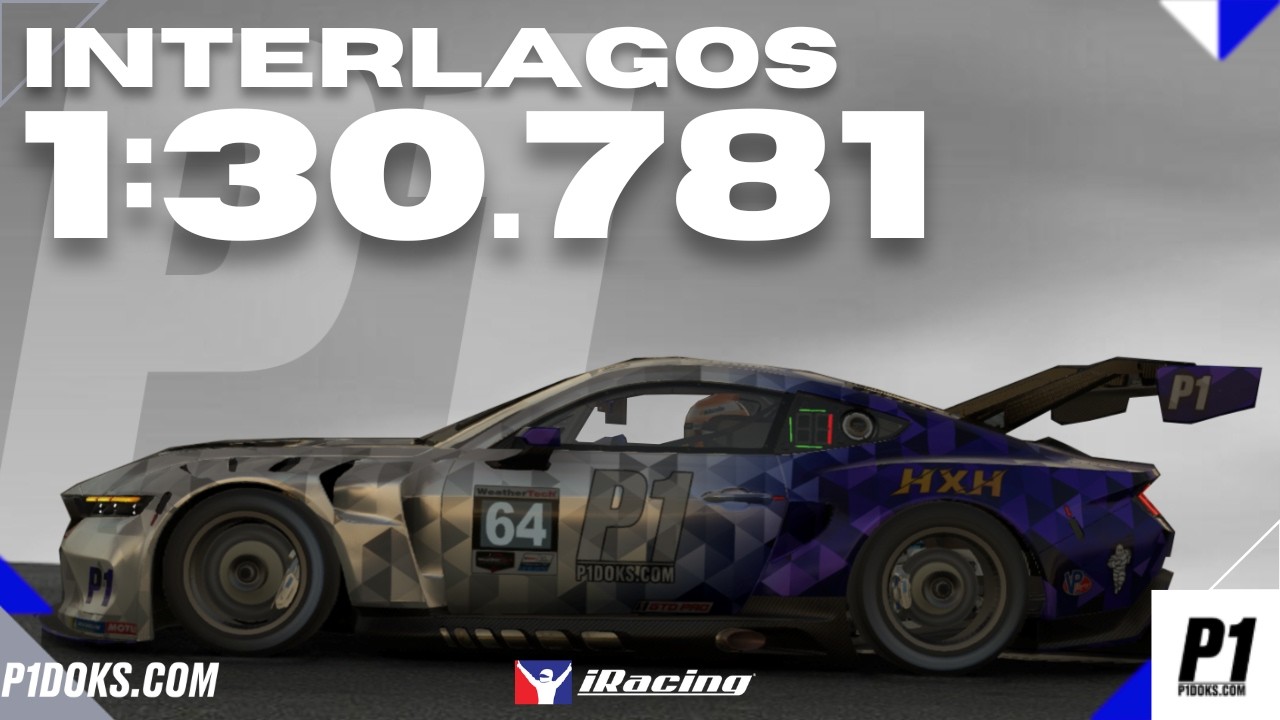 1:30.781 - Ford Mustang GT3 - Interlagos - IMSA -│P1DOKS.COM 26S1 WEEK 10