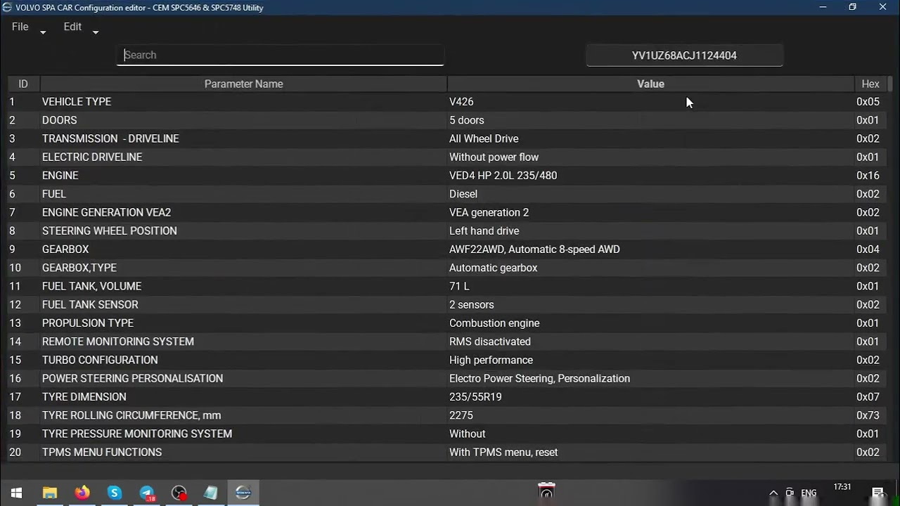 Activating Volvo SPA CMA options by using VOLVO SPA CAR Configuration editor CEM SPC5646 & SPC5748