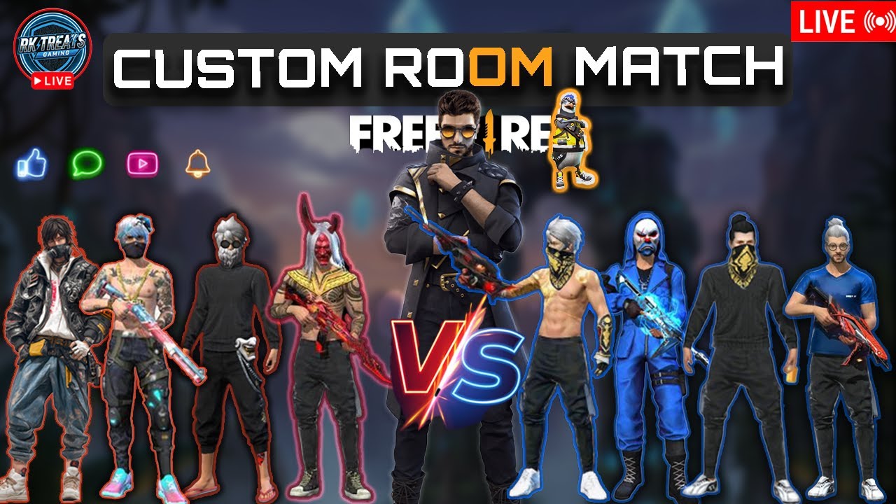 Free Fire Custom Room Match ✌️with Subscribers # RK TREATS LIVE
