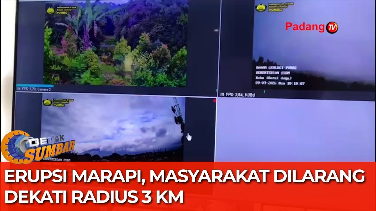 Erupsi Marapi, Masyarakat Dilarang Dekati Radius 3 Km