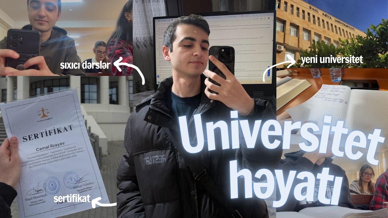 Asiya Universitetində 2 həftə | 2-ci kurs 2-ci semestr | dərslər və gündəlik universitet həyatı 📚