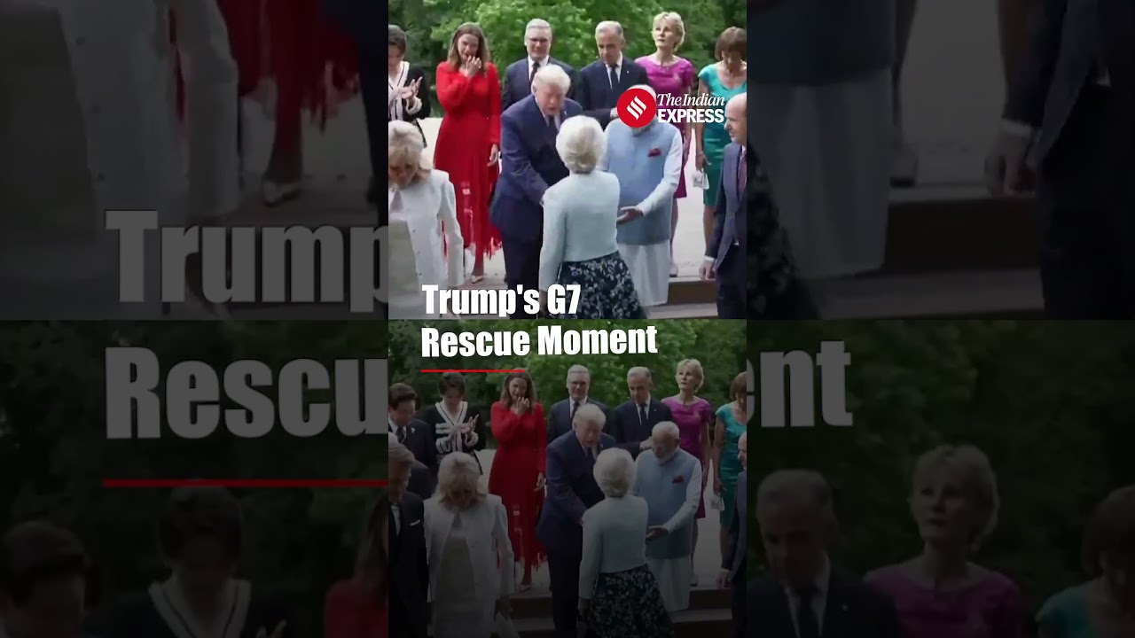 Trump Saves French First Lady Brigitte Macron From Fall At G7