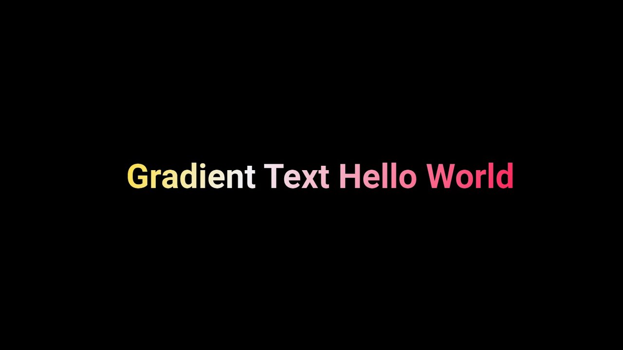 Elementor Gradient Text