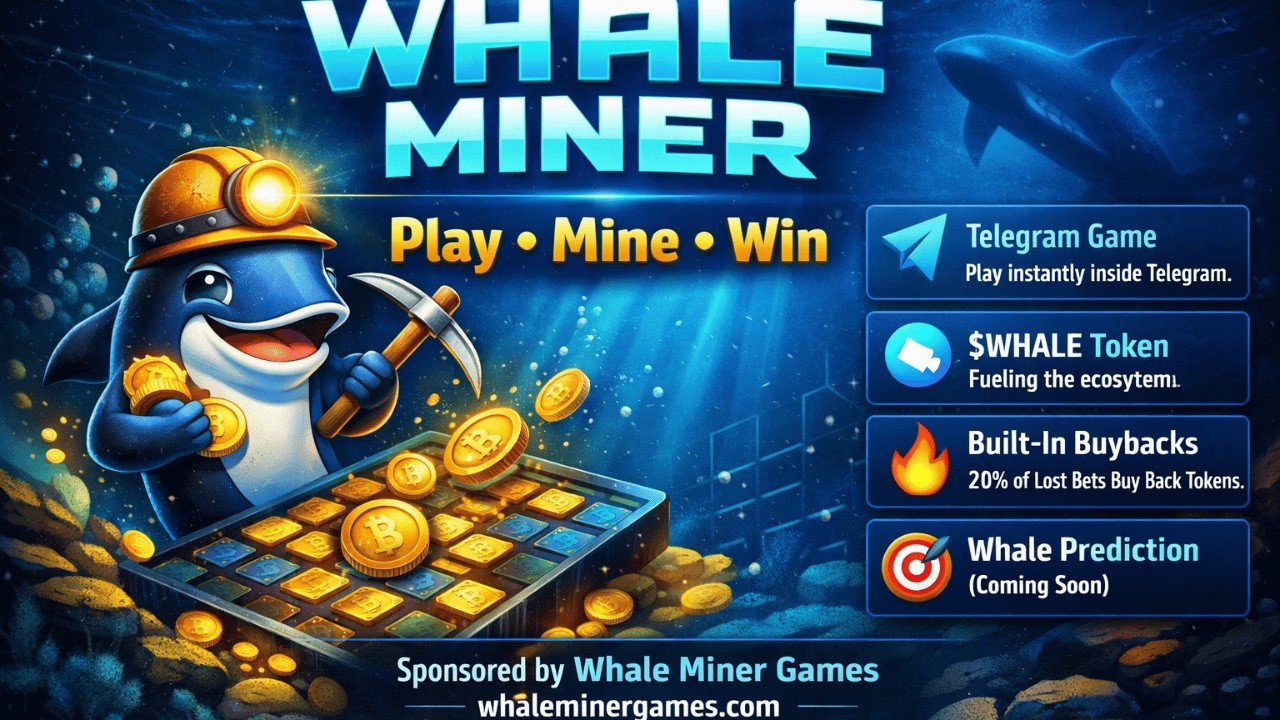 🐋 Whale Miner: Криптовалютная игра в Telegram, которая платит игрокам? (Объяснение $WHALE)