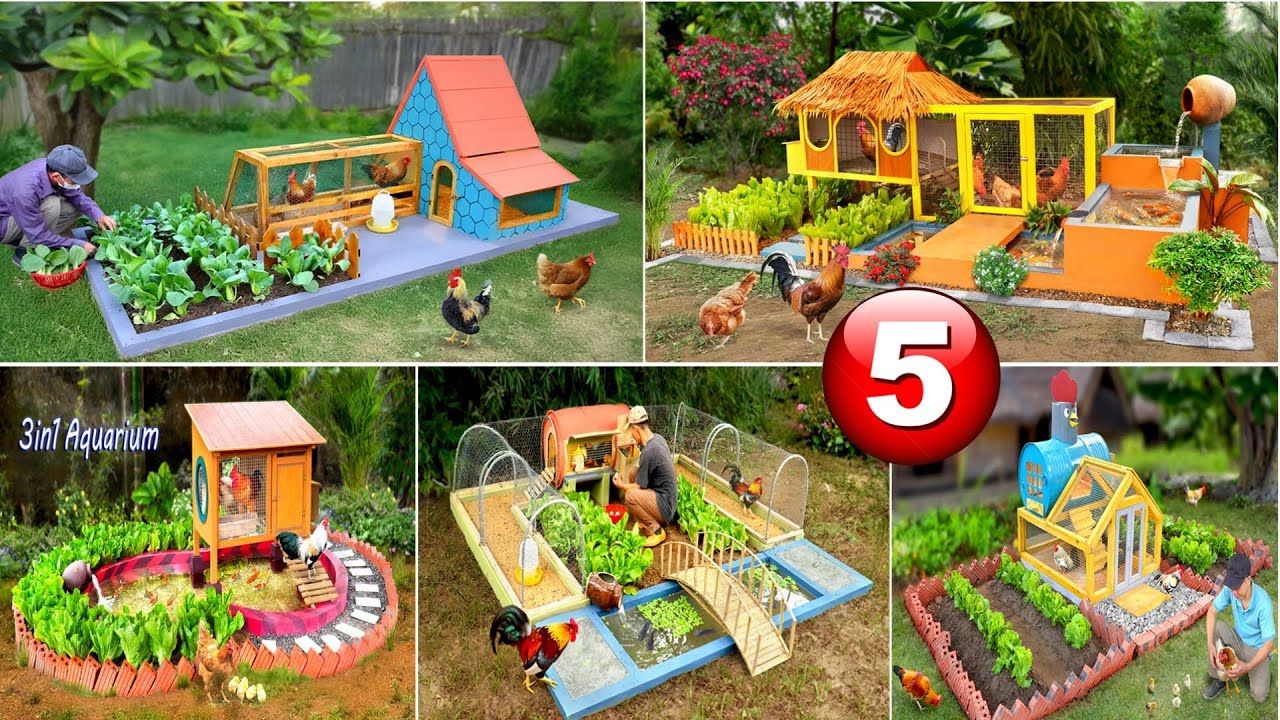 Transform small garden with 5 multifunctional chicken coops