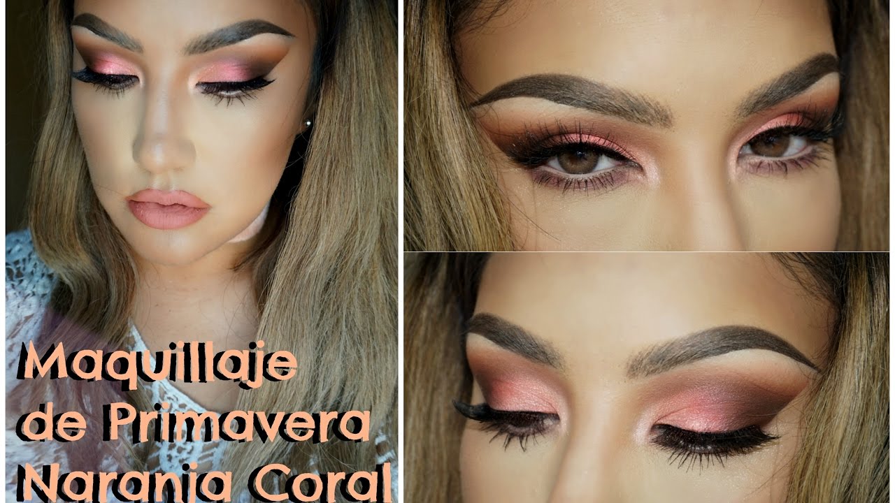 Maquillaje Naranja Coral de Primavera / Spring Makuep tutorial Orange | auroramakeup