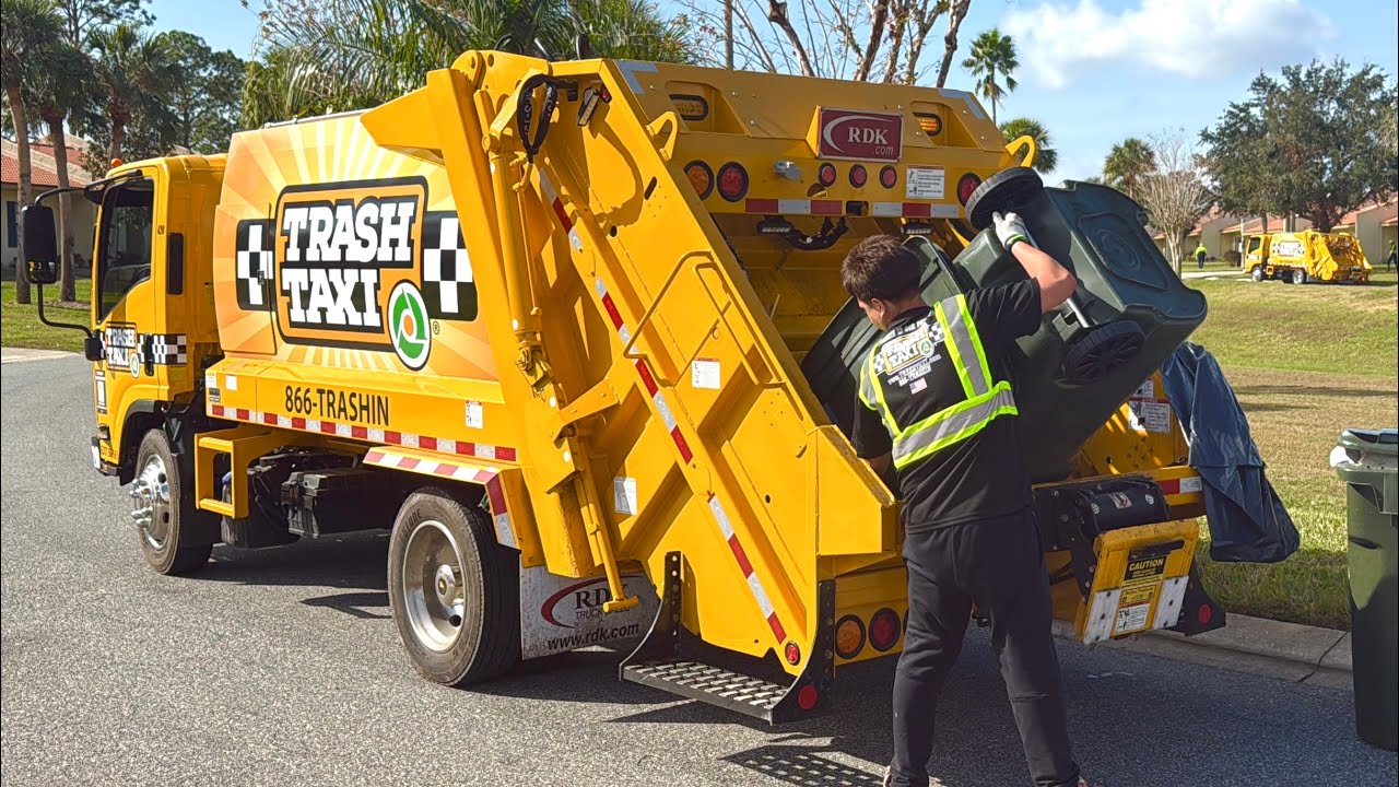 Trash Taxi Mini Izusu Pac-Mac Rear Loader Garbage Trucks