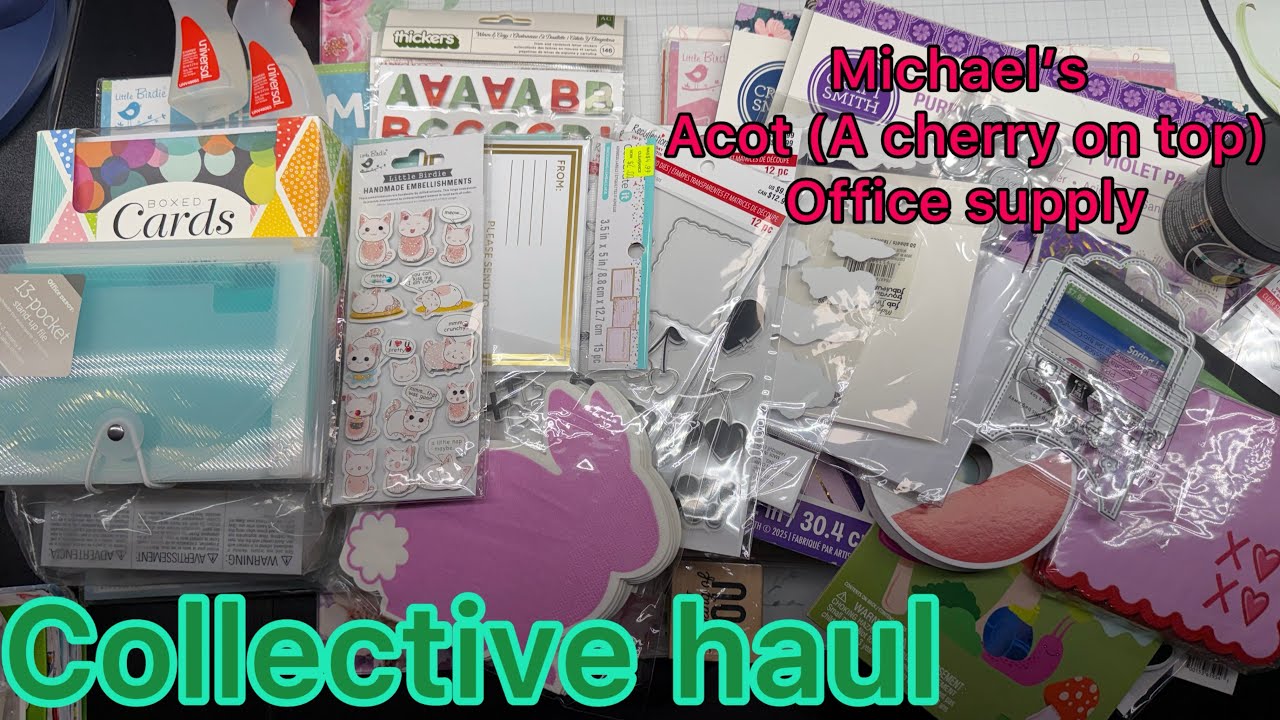 Michael’s, office supply, and ACOT(A Cherry On Top) collective haul