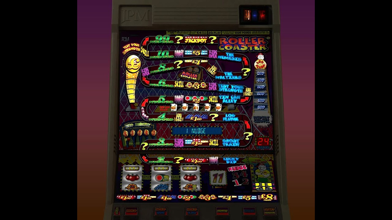 JPM Roller Coaster fruit machine gameplay.
