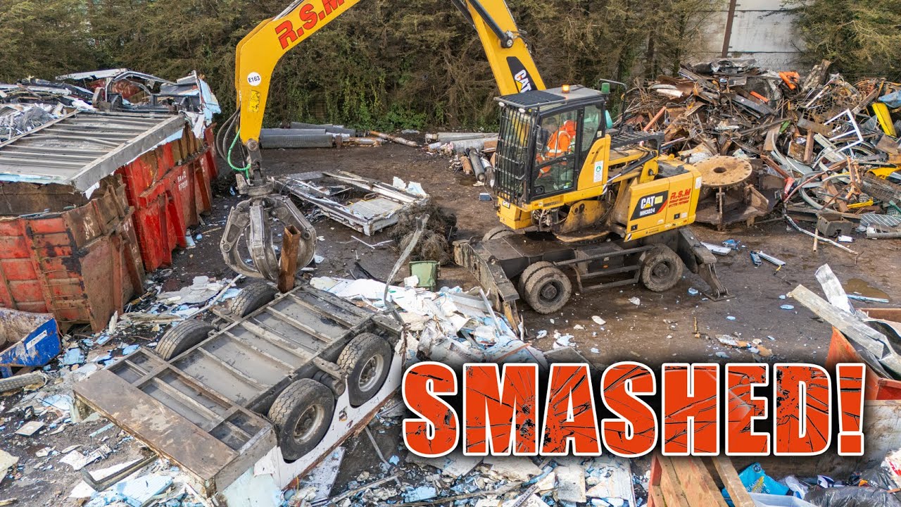 Smashing Up a HGV! 💥🤯 Rowan Scrap Metals in Preston, UK #scrapyard #automobile #hgv #recycling #fyp
