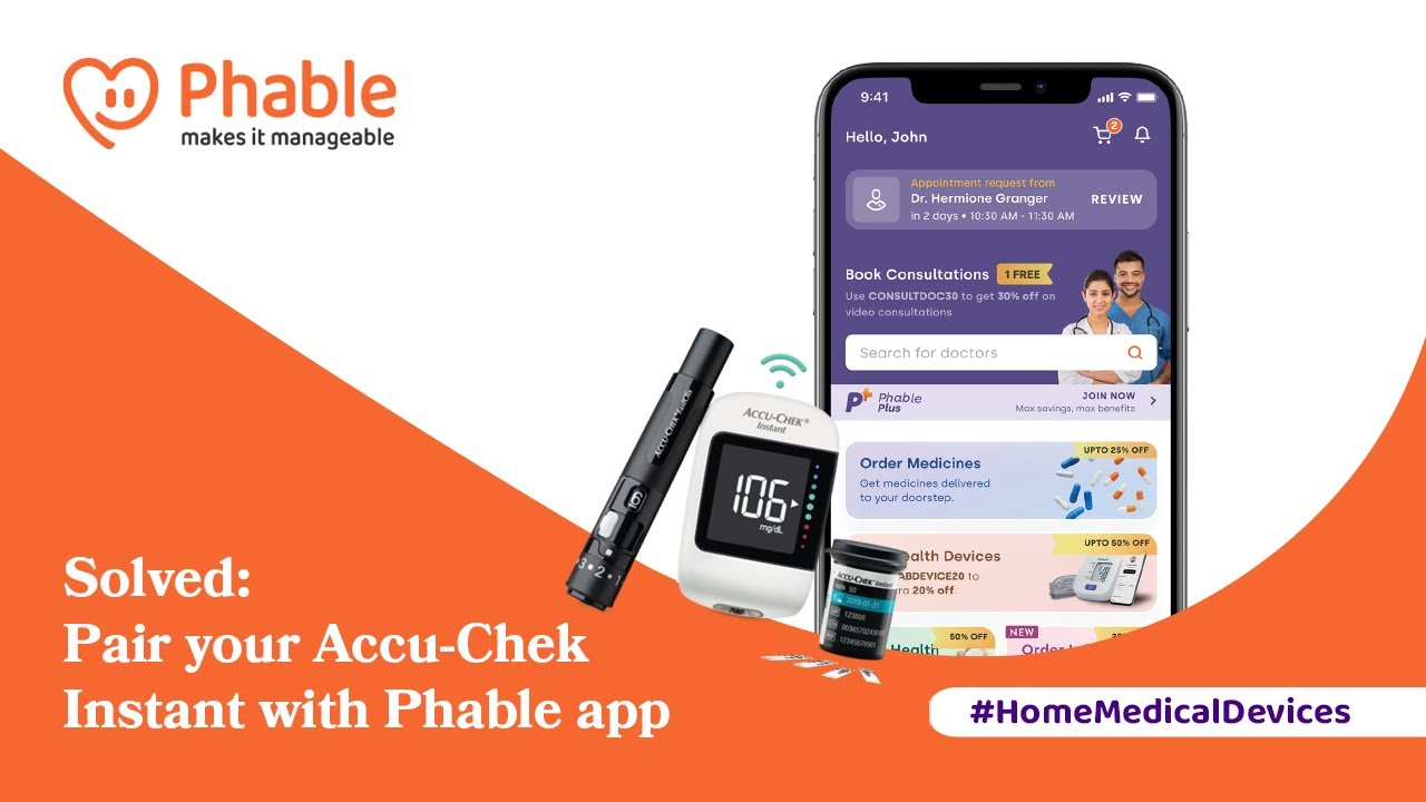 How to Pair Accu-Chek guide blood glucose meter with Phable App